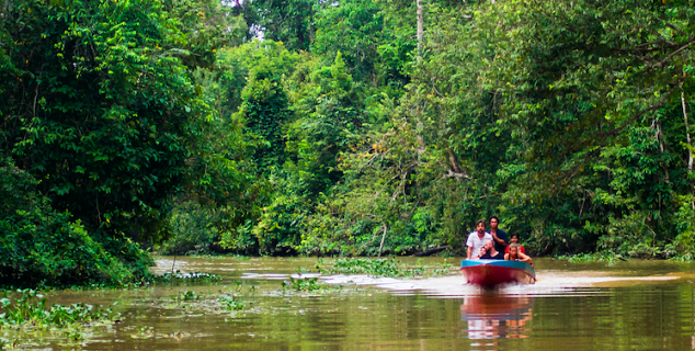 Boat on the Kinabatangan River