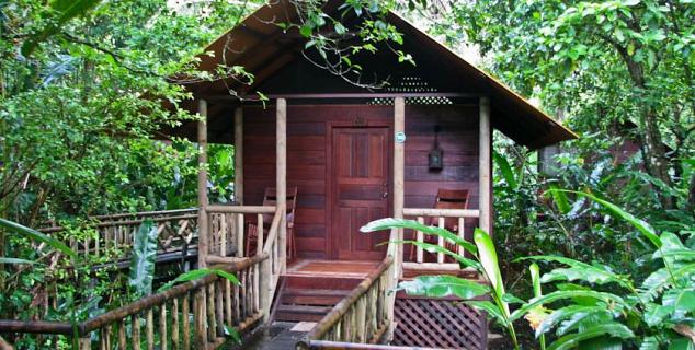 The rustic-style cabin